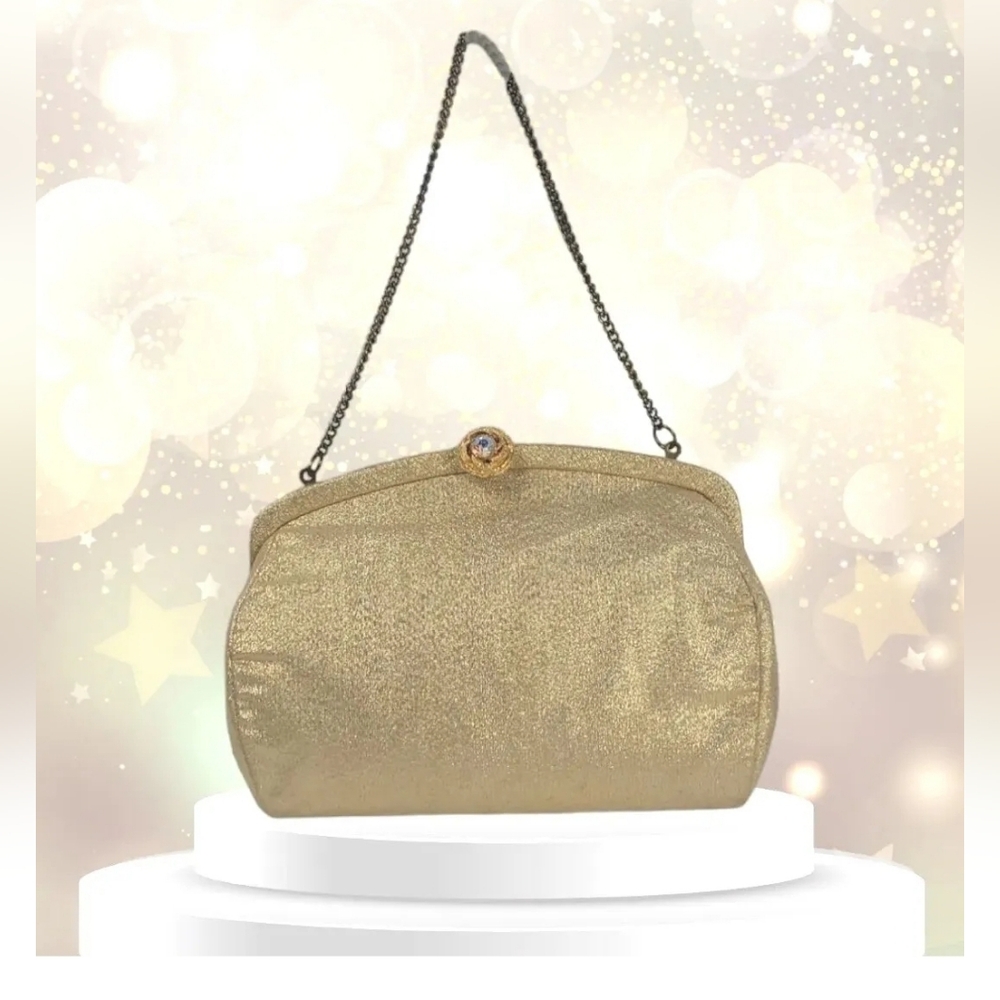 Vintage Gold Sparkly Cocktail Purse Chain Strap -Admiral